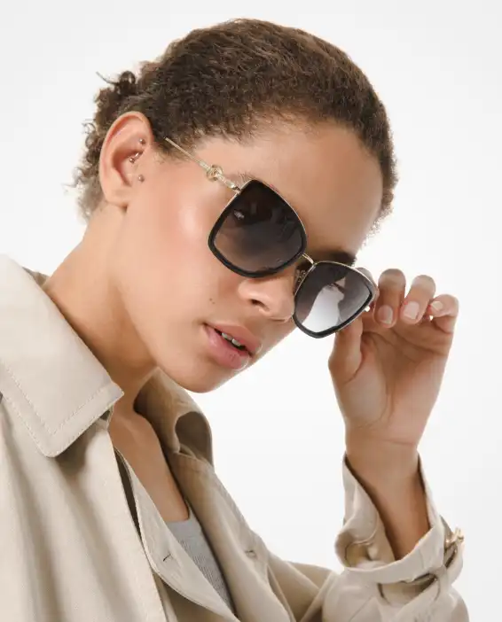 Unisex Michael Kors Metal Round Sunglasses Dune Silver Mirrored Eyewear Collection 2022